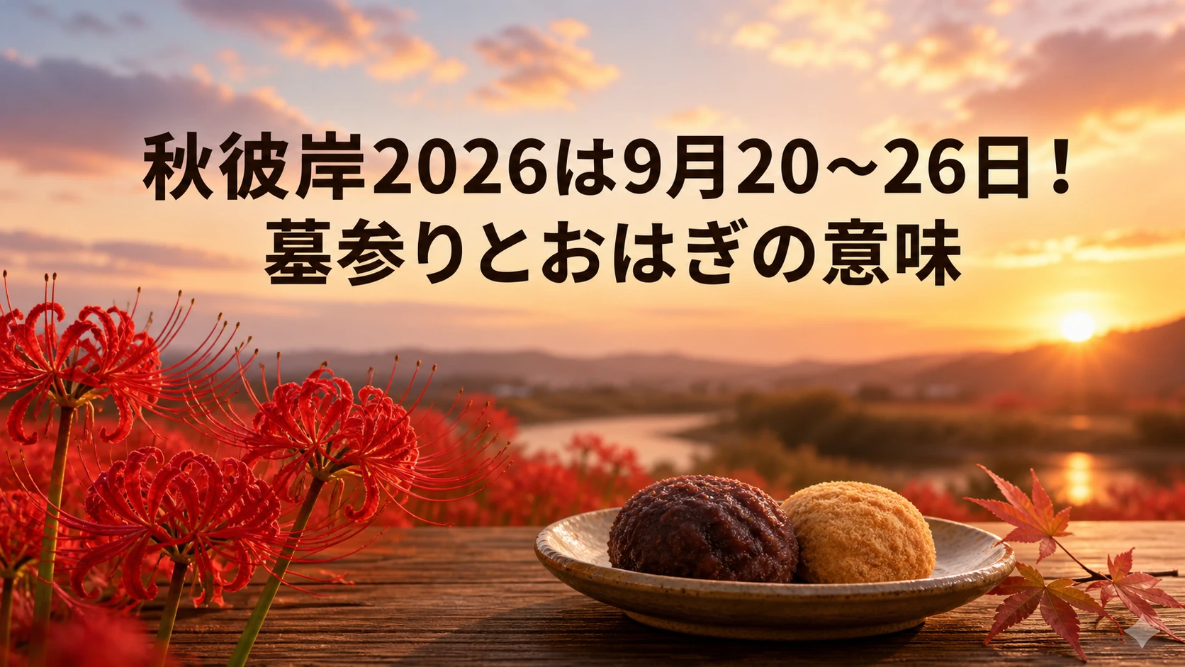秋彼岸2026の日程と墓参り・おはぎ
