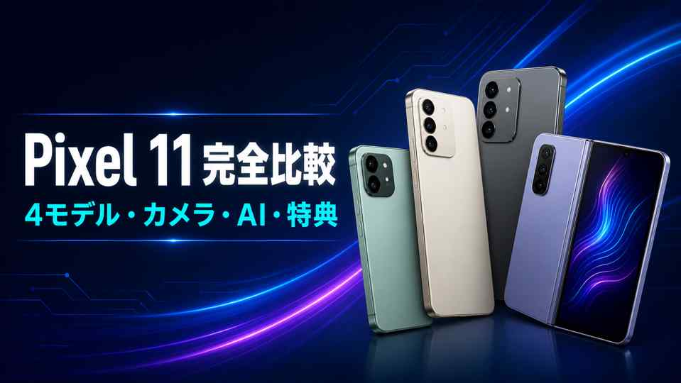 Pixel 11シリーズ4モデルのカメラ・AI・特典を比較する記事のアイキャッチ