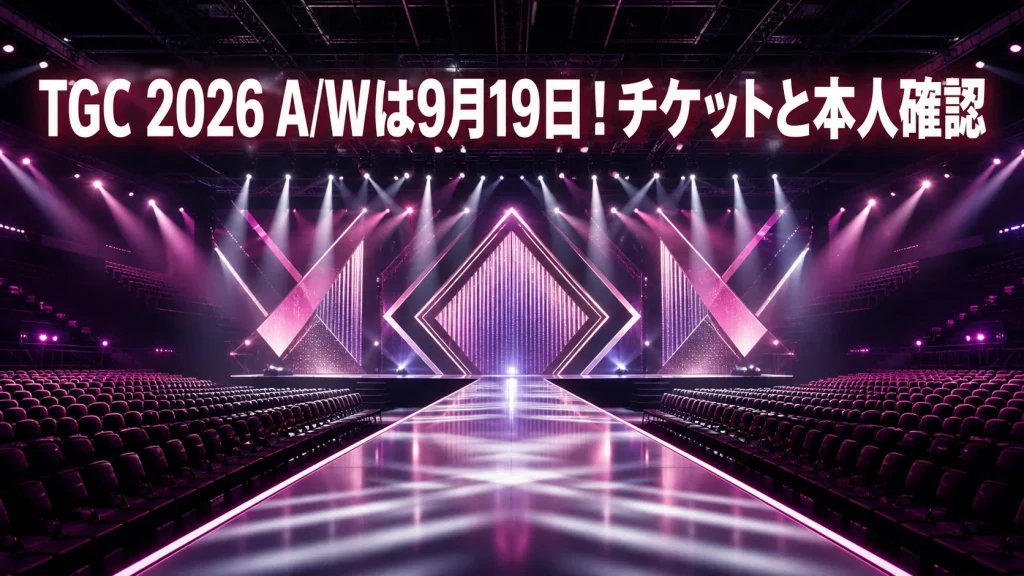 TGC 2026 A/Wは9月19日！チケットと本人確認